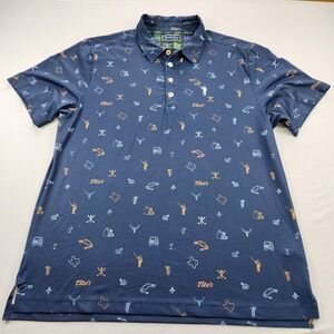 William Murray Golf Tito's Vodka Performance Polo Shirt In Blue Men's Size L